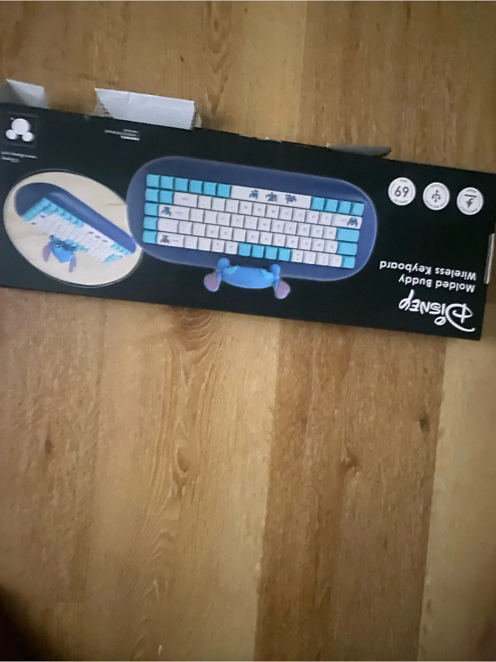 Disney Stitch Molded Buddy Wireless Keyboard - Blue, White
